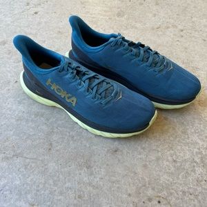Hoka One One Pro Fly Mach 4 Blue/Green Running Sneakers 10.5D